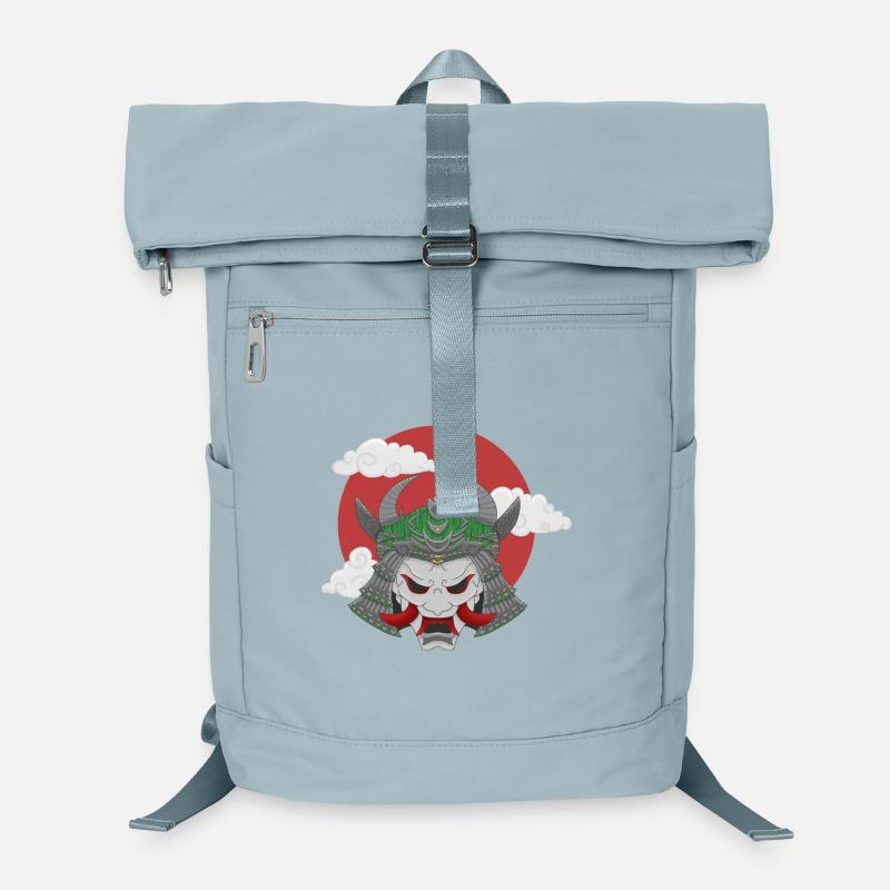 Oni x Samurai Graugrün Laptop-Rucksack 