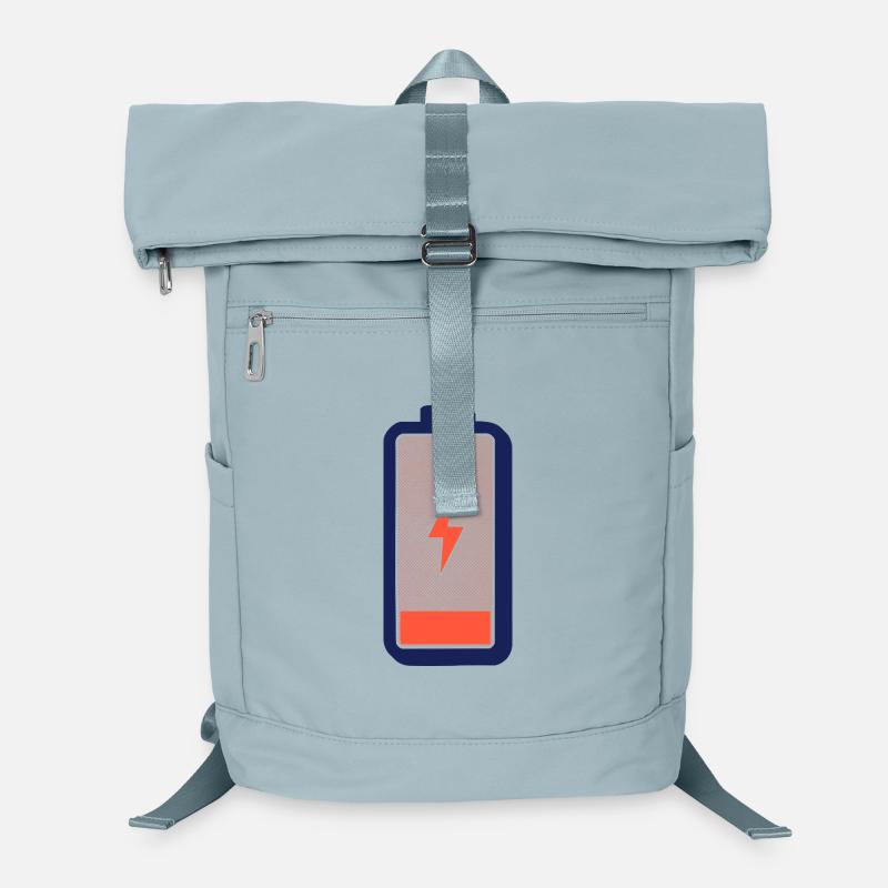 Akku leer – Lade mich auf! Laptop-Rucksack 