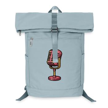 Glitzerndes Mikrofon-Design - Laptop-Rucksack  - Eisblau - Vorne