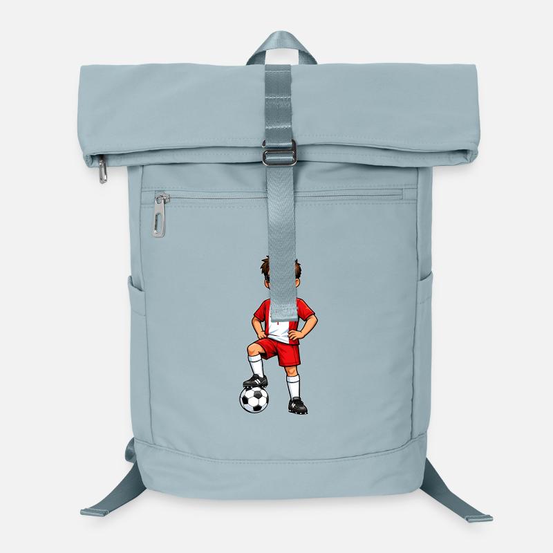 Drapeau canadien des Soccer Boy Canada Fan Sac à dos ordinateur