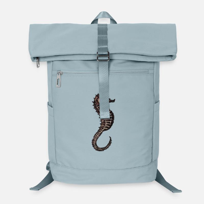 Aquarell Seepferdchen Muster Laptop-Rucksack 