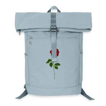 Rose Red Green Stem - Laptop Backpack - ice blue - Front