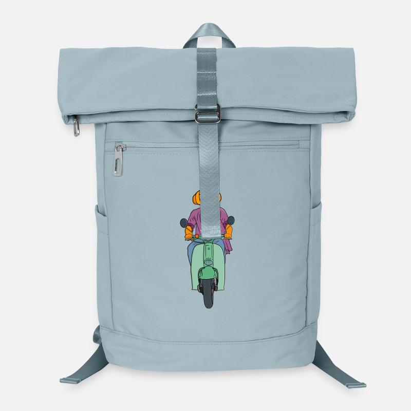 Kürbisfahrer auf Mint Scooter Laptop-Rucksack 