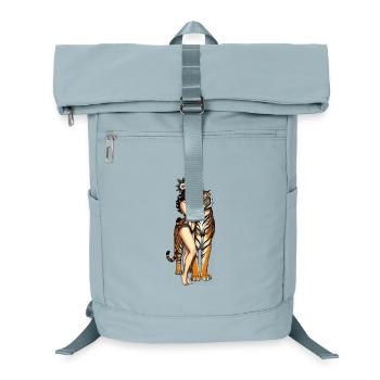 Pin-up girl with tiger - Laptop Backpack - ice blue - Front