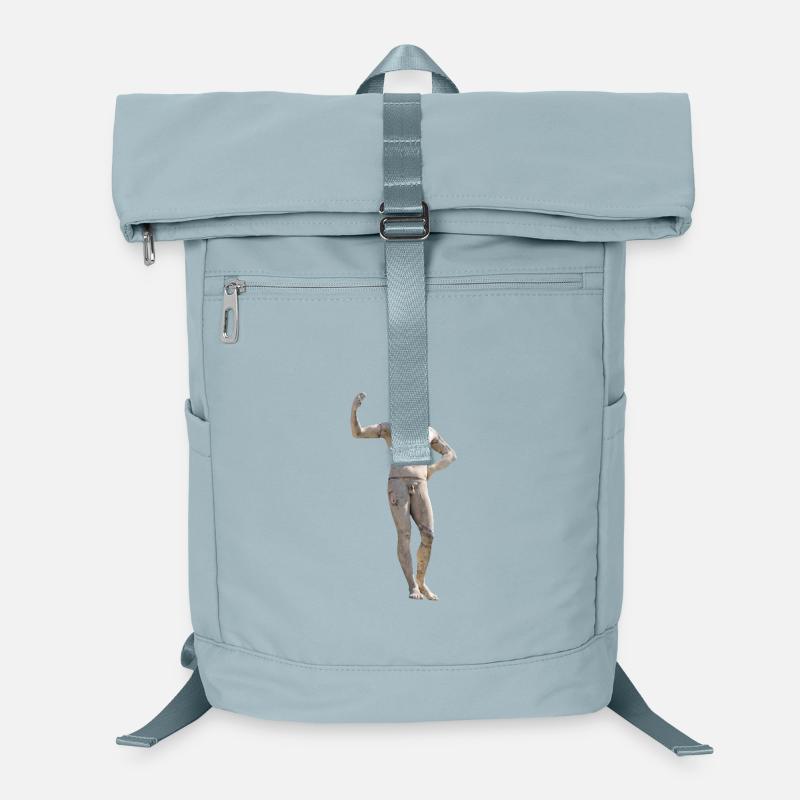 römische Statue mit Taube auf dem Kopf Laptop-Rucksack 