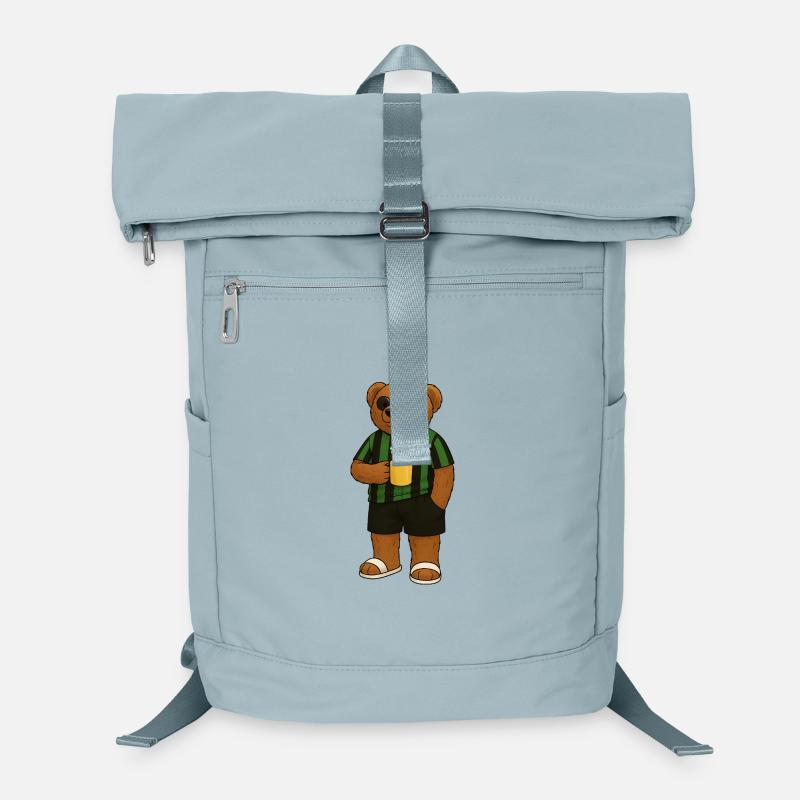 Green-black Bear Laptop Backpack