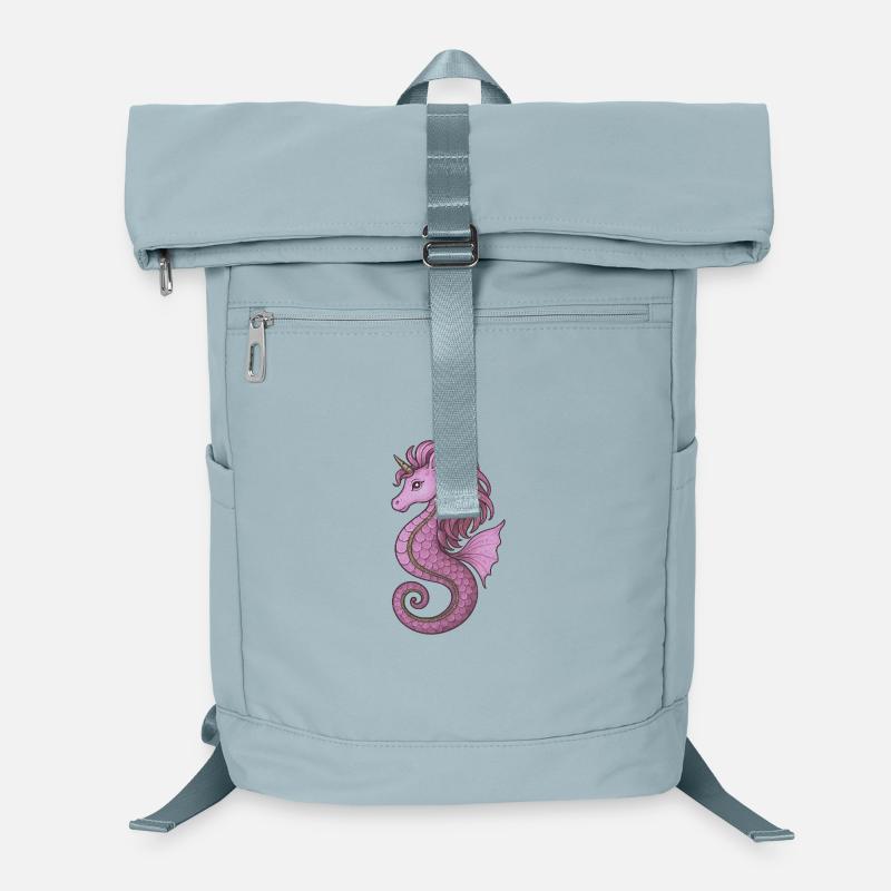 Seepferdchen-Einhorn Pink Violet Laptop-Rucksack 
