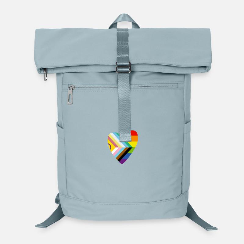 🌈 Cœur – Drapeau Progrès, Fierté & Handicap Sac à dos ordinateur