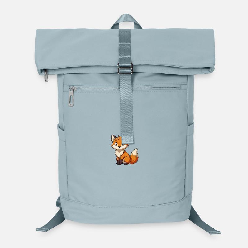 Cuddly Fox Cartoon Print Laptop Backpack