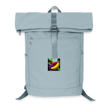 Geometrische Fruchtcollage aus Ductape - Laptop-Rucksack  - Eisblau - Vorne