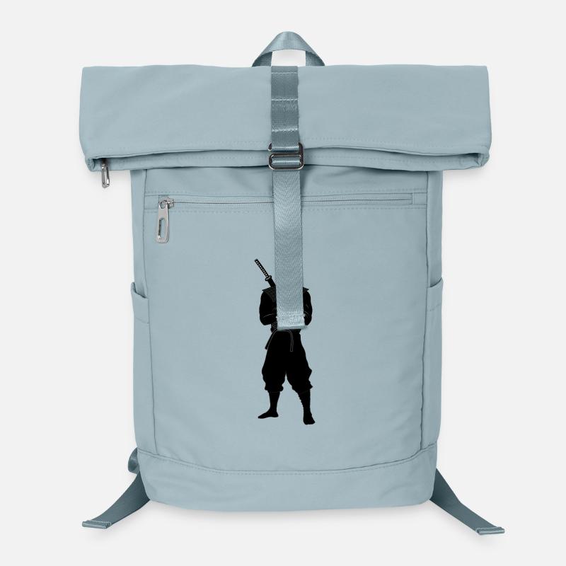 Tough Ninja with Sword on the Back Laptop Backpack