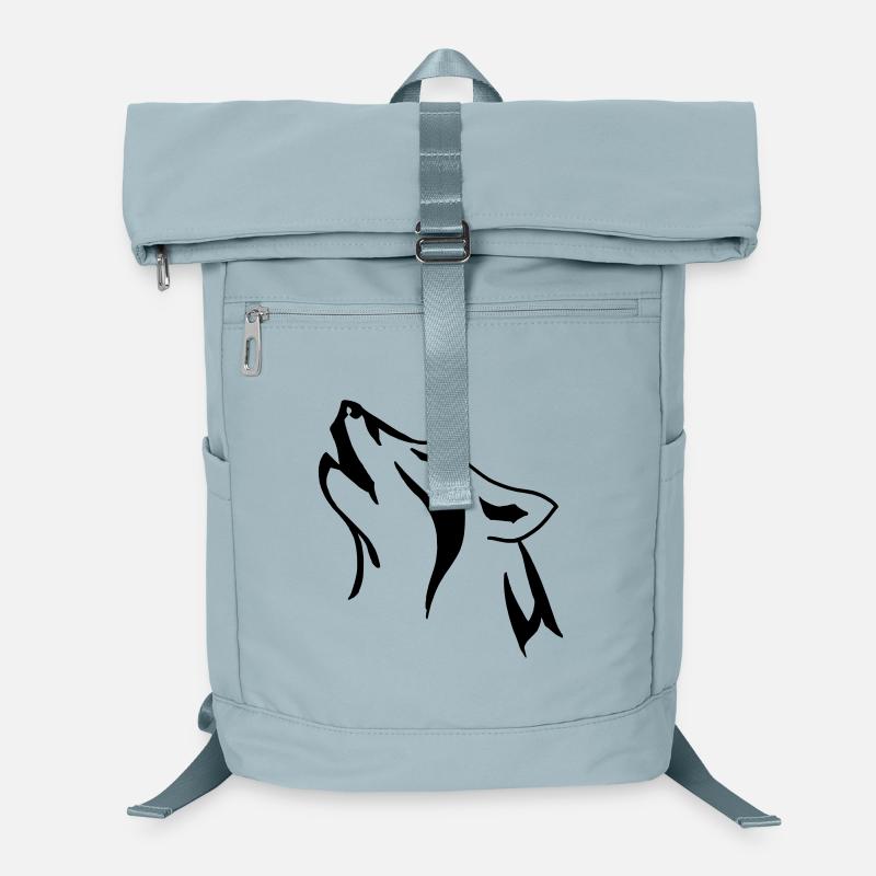 tête loup Sac à dos ordinateur