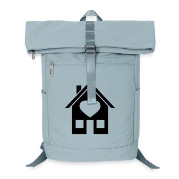 home house heart symbol love building where build - Laptop Backpack - ice blue - Front
