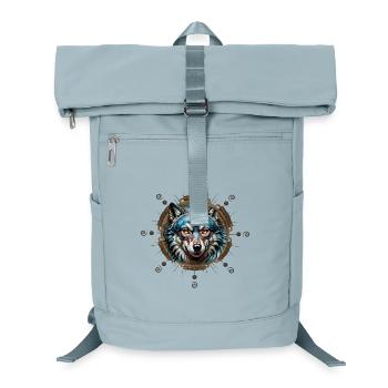 Fantastic steampunk wolf. - Laptop Backpack - ice blue - Front