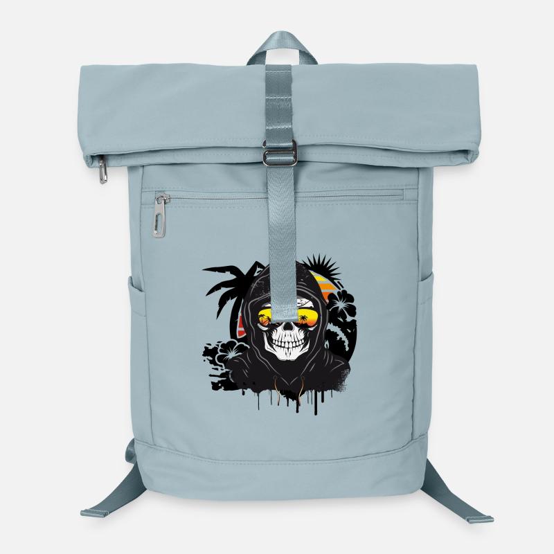 Crâne, Crâne, Crâne avec des lunettes de soleil sur la plage Sac à dos ordinateur