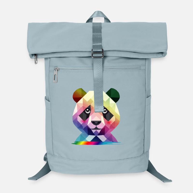 Colorful Rainbow Panda – Colorful Geometry Laptop Backpack