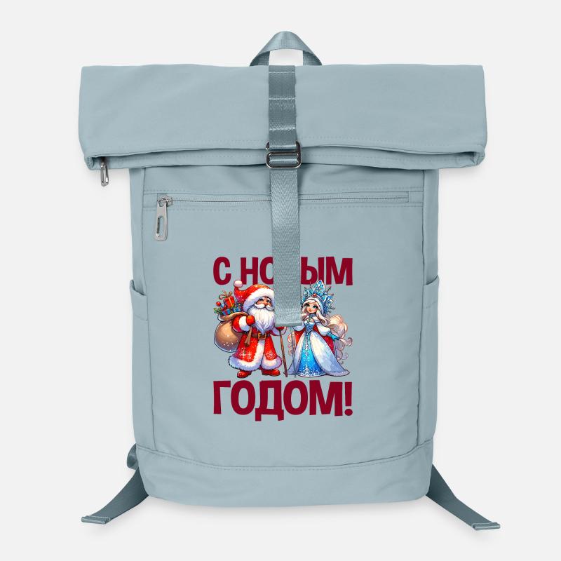 Ded Moroz Snegurotschka russischer Weihnachtsmann Laptop-Rucksack 
