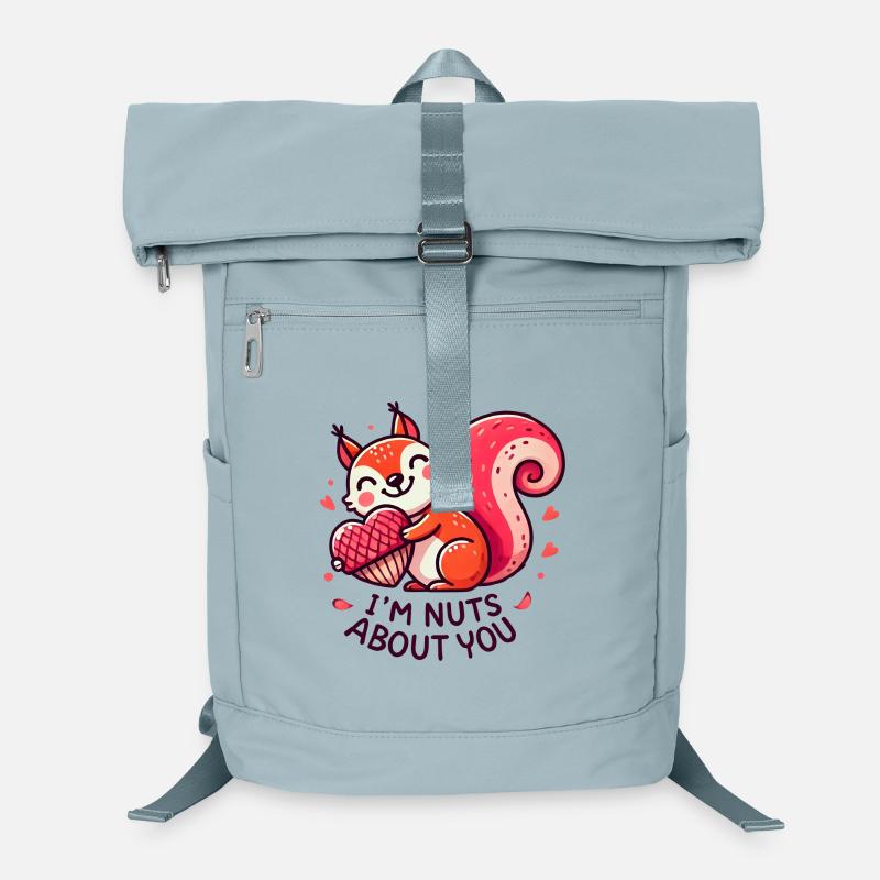Nussiges Eichhörnchen mit Herzmotiv Laptop-Rucksack 