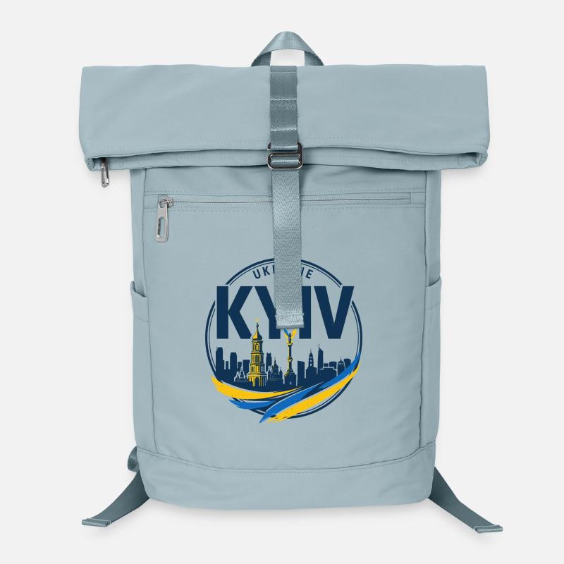 Ukrainisches Kiewer Skyline-Abzeichen Laptop-Rucksack 