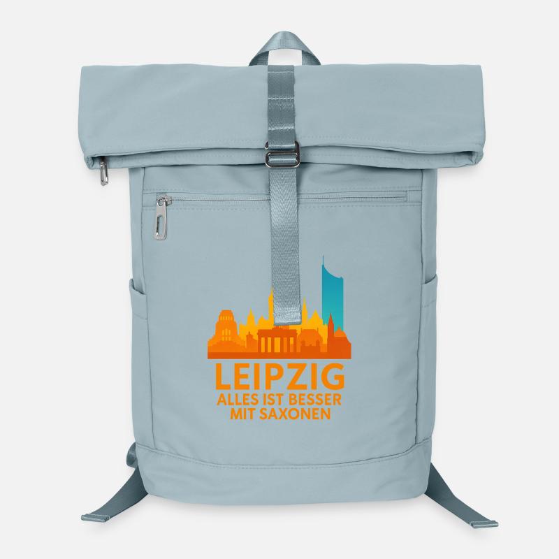 Leipzig Skyline Saxonen Spruch Laptop-Rucksack 