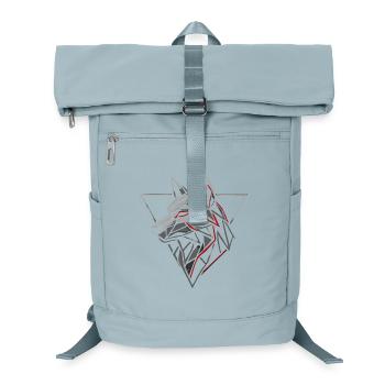 Alpha Spirit Geometric Wolf T-Shirt - Laptop Backpack - ice blue - Front