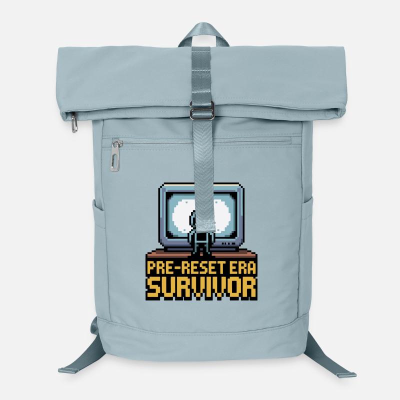 Pixel-Art der Überlebenden vor der Reset-Ära Laptop-Rucksack 