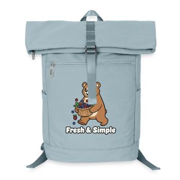 Illustration de l’ours panier aux baies - Sac à dos ordinateur - bleu glacier - Devant