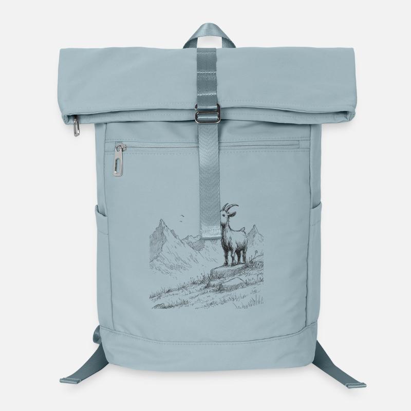 Alpine Peaks with Goat Laptop Backpack