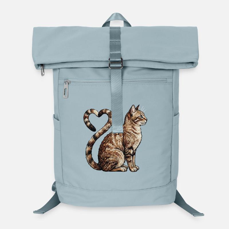 Amour des chats dans un look brodé (imprimé) Sac à dos ordinateur