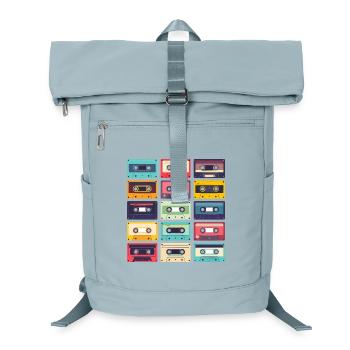 Kassetten Pop Art Muster - Laptop-Rucksack  - Eisblau - Vorne