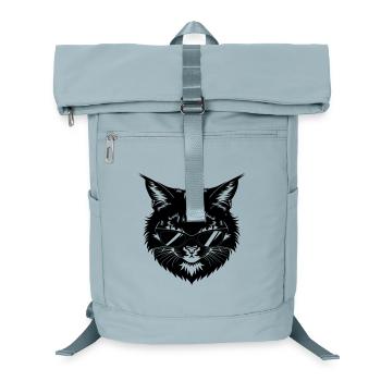 Schwarze Katze mit Sonnenbrille - Laptop-Rucksack  - Eisblau - Vorne