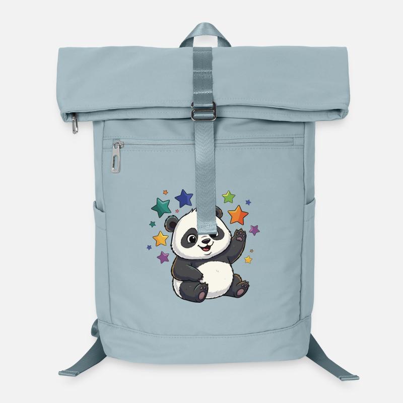 Festival des étoiles colorées du Panda Star Sac à dos ordinateur