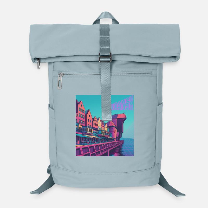 Gdansk Hafen Neon Farben Laptop-Rucksack 