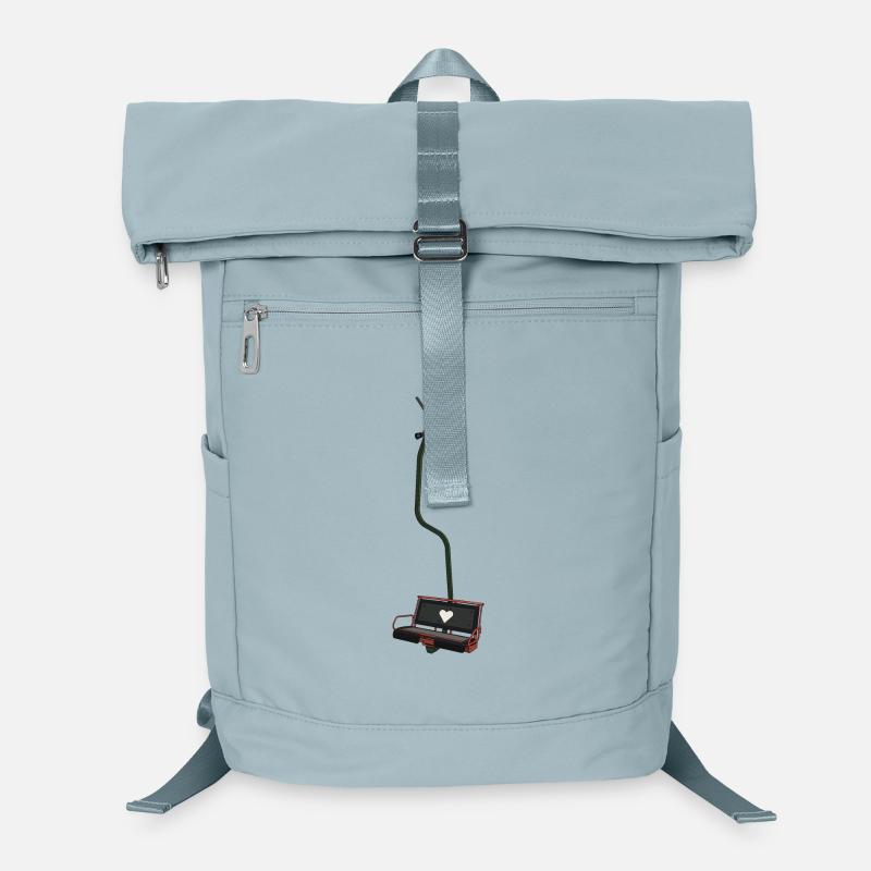 Doppelsessellift - rot, grün, schwarz, Herz Laptop-Rucksack 