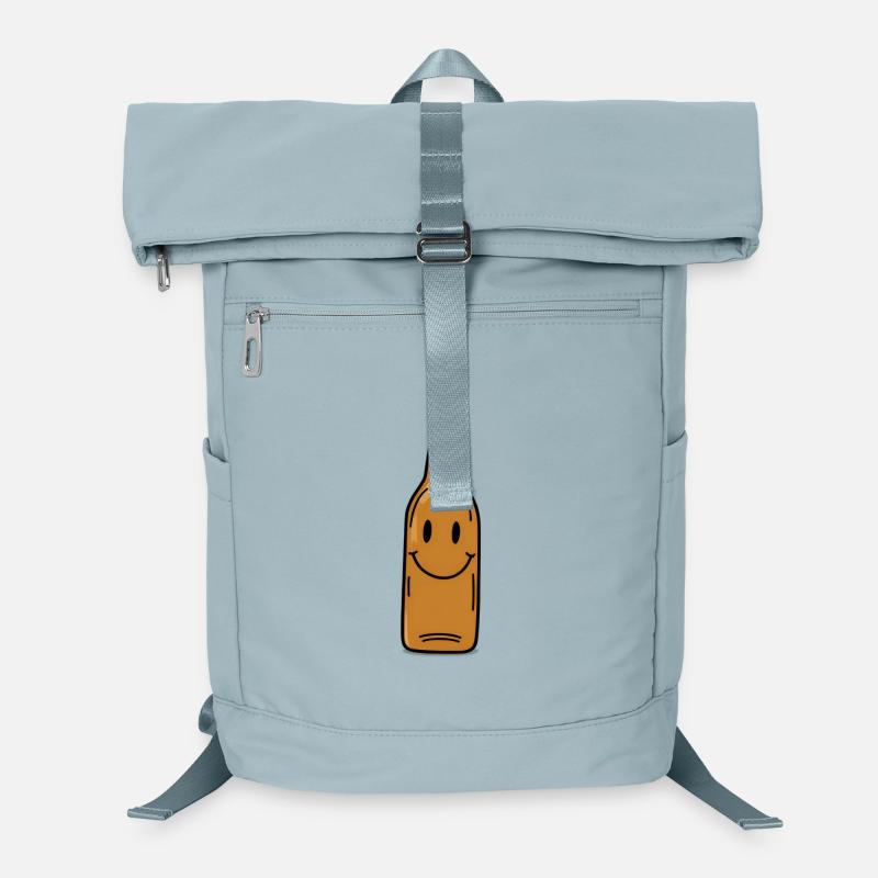 Lächelnde Bierflasche Cartoon Laptop-Rucksack 