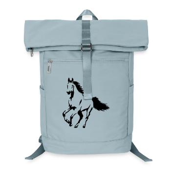 étalon - jument - poulain - cheval - Sac à dos ordinateur - bleu glacier - Devant