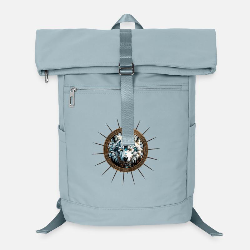 Toller weißer Steampunk-Wolf. Laptop-Rucksack 