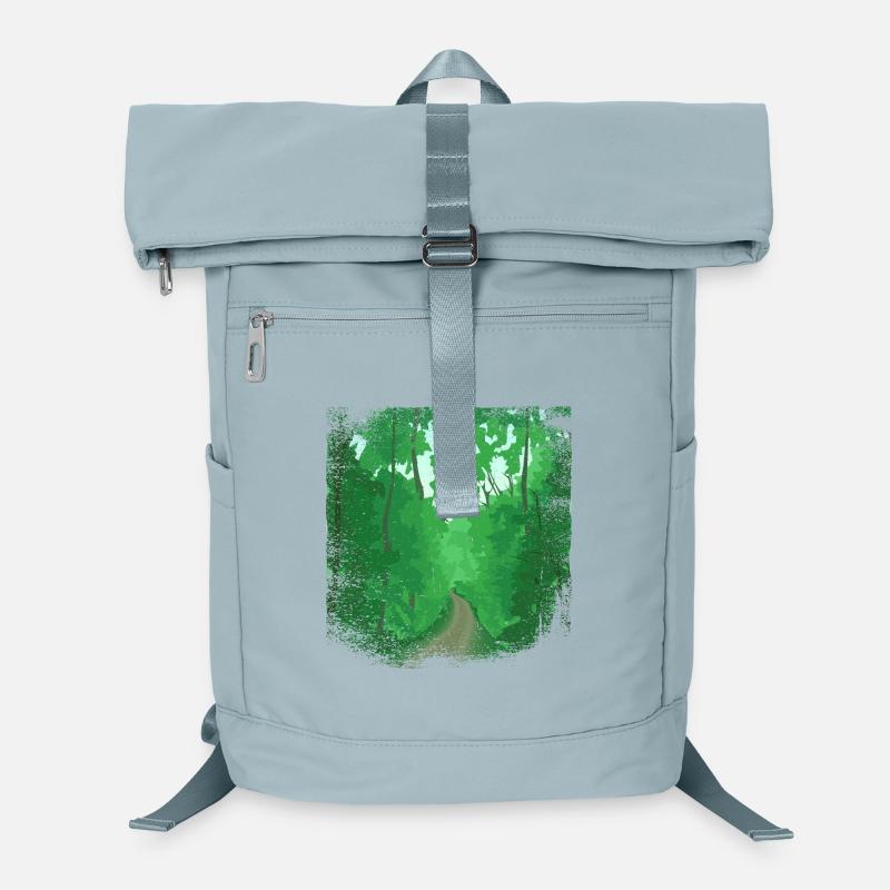 Chemin forestier avec bordure effilochée Sac à dos ordinateur