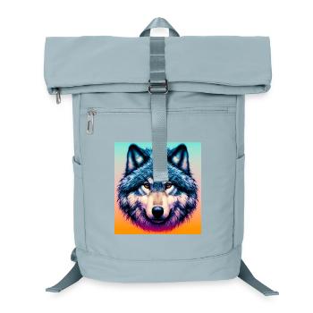 Wolf - Laptop Backpack - ice blue - Front