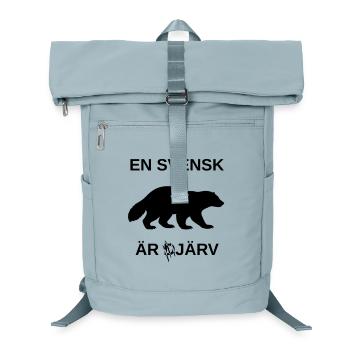 A Swede is järv (bold) (pun) (silhouette) 🇸🇪 - Laptop Backpack - ice blue - Front