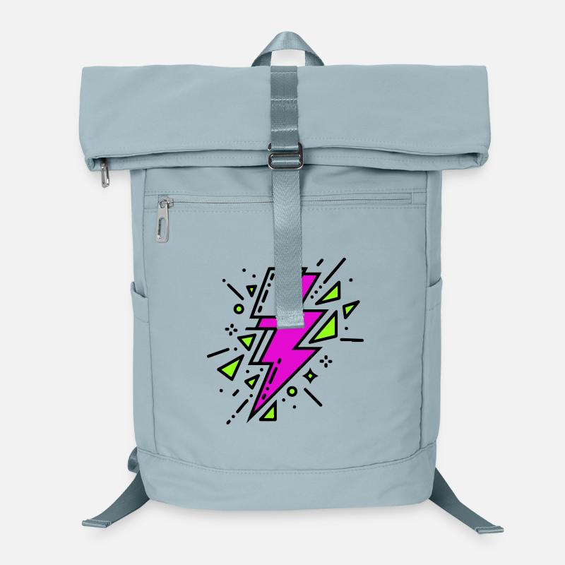 Rayon violet et vert contemporain Sac à dos ordinateur