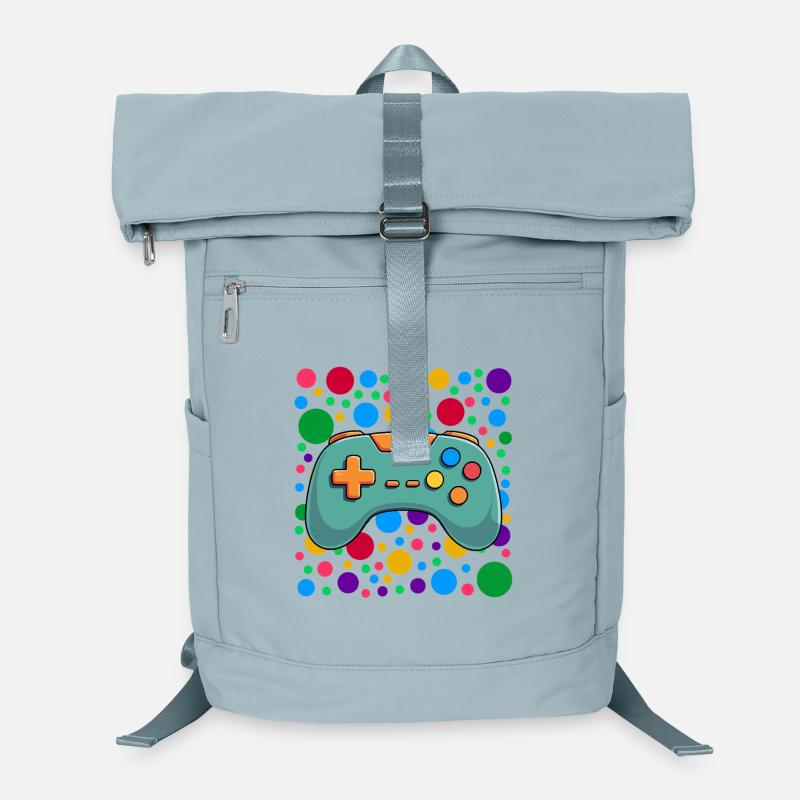 Manette de jeu colorée Spotty Dotted Gaming Sac à dos ordinateur