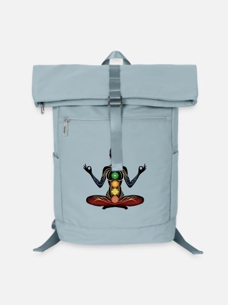 Chakra Meditations Silhouette - Laptop-Rucksack - Eisblau