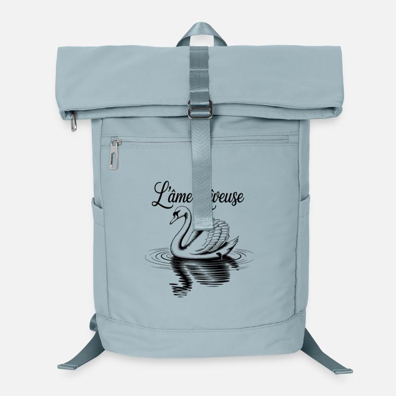 Romantic Black Swan on Water Laptop Backpack