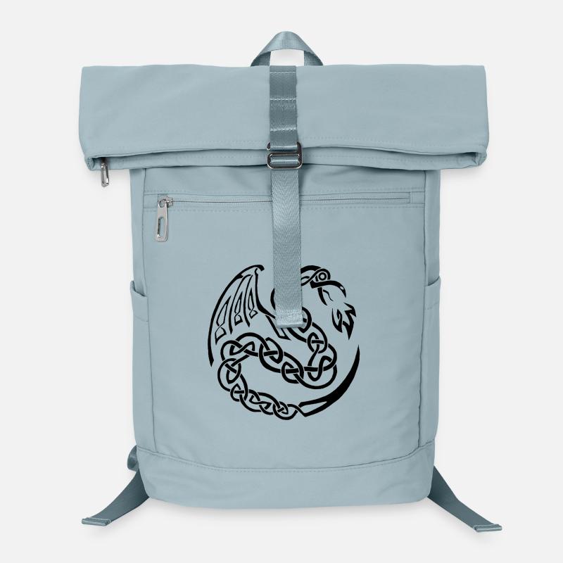 Dragon celte noir Sac à dos ordinateur