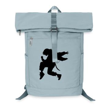 Breakdance B-Girl Silhouette in Action - Laptop-Rucksack  - Eisblau - Vorne