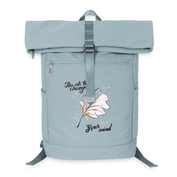 Gedanken Blütenblatt - Laptop-Rucksack  - Eisblau - Vorne