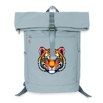 Cute tiger head - Laptop Backpack - ice blue - Front