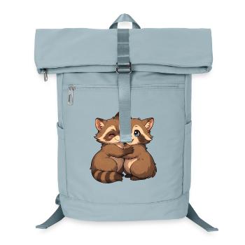 Kuschelige Streifenfreunde - Laptop-Rucksack  - Eisblau - Vorne