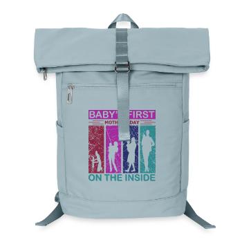 Premier t-shirt de la fête des mères du bébé décorateur d’intérieur - Sac à dos ordinateur - bleu glacier - Devant